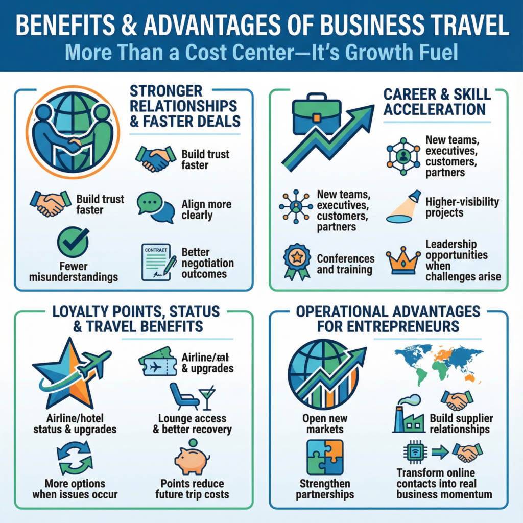Benefits & advantages of business travel