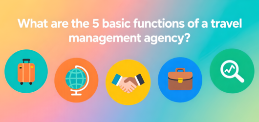 What are the 5 basic functions of a travel management agency?